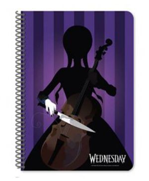 Тетрадка A4 Wednesday,60л, спирала, 2 теми, Лилав