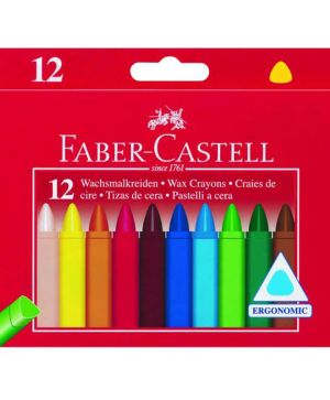 Пастели Faber-Castell, восъчни, триъгълни 12 цвята