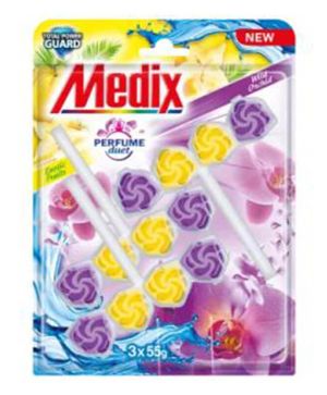 Блокче за тоалетна Medix, 3 броя, Парфюм