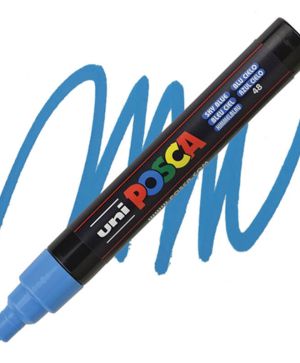 Перманентен маркер Uni Posca PC-5M на водна основа, 1.8-2.5 mm, Небесно син