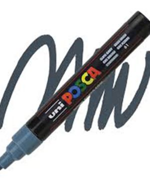 Перманентен маркер Uni Posca PC-5M на водна основа, 1.8-2.5 mm, Сив