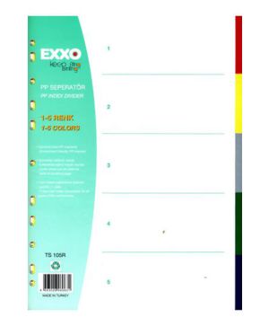 Разделители A4 Exxo/Dosy, 5 цвята