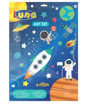 Книжка за оцветяване Astronaut, 24 стр, 6 флумастери