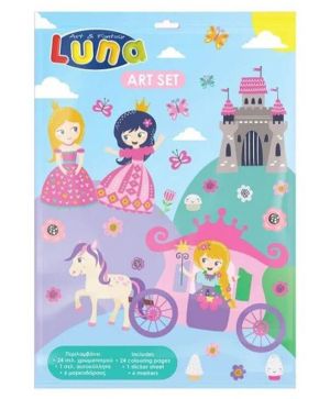 Книжка за оцветяване Princesses, 24 стр, 6 флумастери