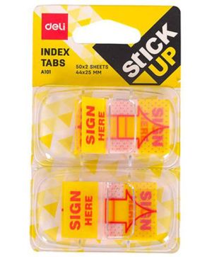 Индекси Deli Stick Up, Sign Here, 44x25mm, 2x50л