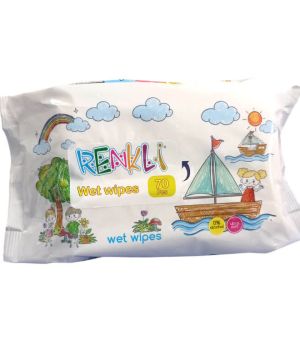 Мокри кърпи Renkli Kids, 70 броя