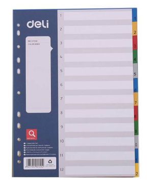 Разделител A4 PP Deli 5725, 12 теми