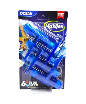 Тоалетно блокче Maxijen, синя вода, Ocean,4бр