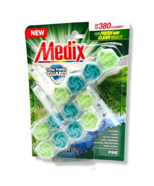 Блокче за тоалетна Medix, 3 броя, Бор