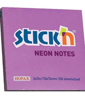 Самозалепващи листчета Stickn 76x76 mm 100 л. Лилав