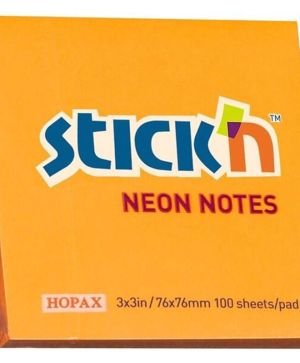 Самозалепващи листчета Stickn 76x76, 100л Оранжев