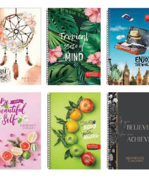 Тетрадка A5, редове, 3 теми, спирала, 20л