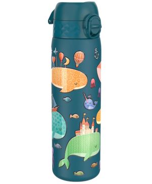 Бутилка за вода ION8 Print, метална 600ml Whale
