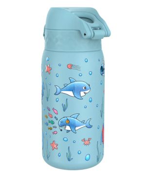 Бутилка за вода ION8 Print, метална 400ml Sharks