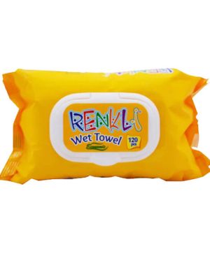 Мокри кърпи Renkli Economic с капак, 120 бr, Оранжев