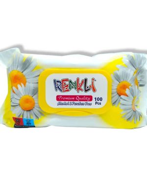 Мокри кърпи Renkli Camomile с капак, 100бр