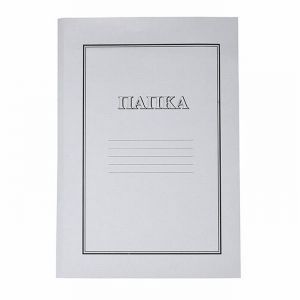 Папка картонена с машинка Lux, Бял