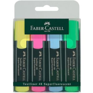 Текстмаркер Faber Castell, 4 цвята