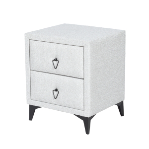 Нощно шкафче за спалня KOLAJEN LINEN - сив 02