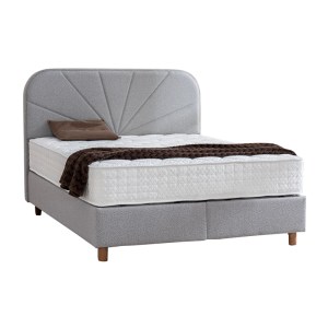 Тапицирана спалня с матрак DELUX PREMIUM 160 x 200 - сив
