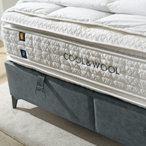 Тапицирана спалня с матрак COOL WOOL 160 x 200 - сив 12