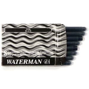 Патрончета за писалка Waterman Std за писалка, дълги, Черен