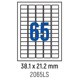 Етикети в кутия Spree 65 броя/лист, 38.1x21.2мм Обли