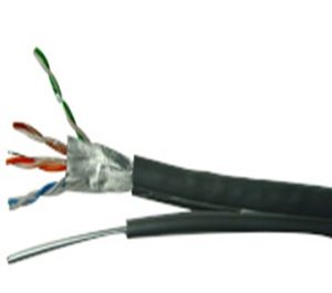 Кабел FTP + носещо въже Cat.5e/M 24AWG CU