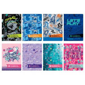 Тетрадка A5 Gabol, тесни и широки редове, офсет, 20л 7209