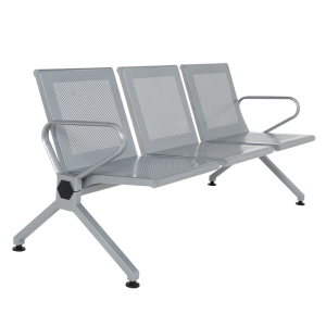 Посетителска пейка с 3 места Carmen CR-1039-3 - сребърна