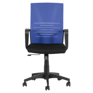 Работен офис стол Carmen 7041 - черен - син