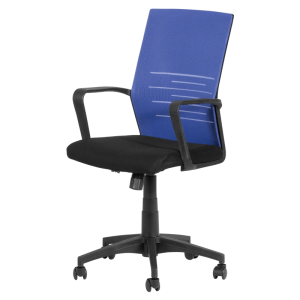 Работен офис стол Carmen 7041 - черен - син