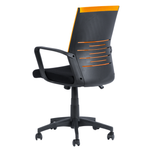 Работен офис стол Carmen 7041- черен - оранжев