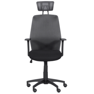 Президентски офис стол Carmen 7535 - тъмносив - черен