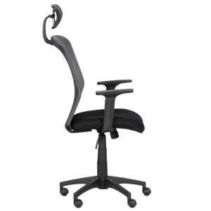 Президентски офис стол Carmen 7535 - тъмносив - черен