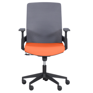 Работен офис стол Carmen 7545 - оранжев-сив