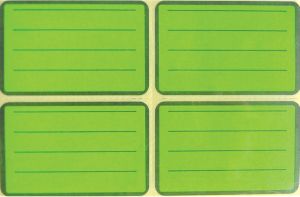 Етикети за тетрадка 47х73 mm,10л,40 бр, цвятанеонови
