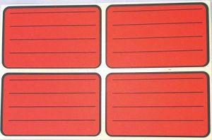 Етикети за тетрадка 47х73 mm,10л,40 бр, цвятанеонови