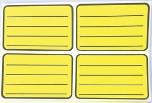 Етикети за тетрадка 47х73 mm,10л,40 бр, цвятанеонови