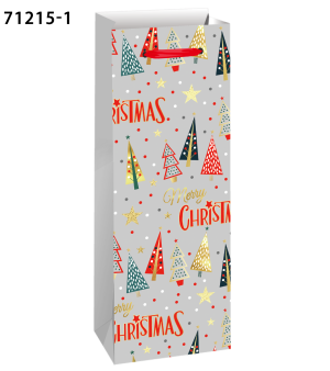 Подаръчна торбичка XMAS Bottle, 13x36x8.5cm