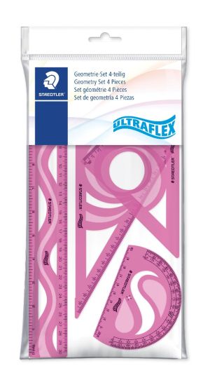 Геометричен Комплект Staedtler 30cm, огъваем, 4 части