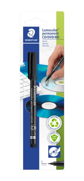 Маркер Staedtler Lumocolor 310 CD/DVD,0.4mm, черен