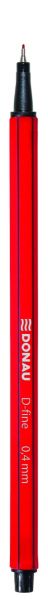 Тънкописец Donau D-fine, 0.4mm, червен