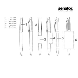Химикалка Senator Bridge Polished MT 3252, червен 186