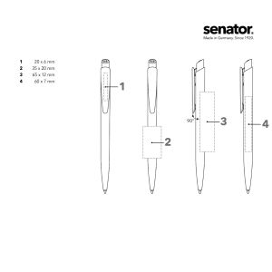 Химикалка Senator Dart Polished 2959, бял/син 2935