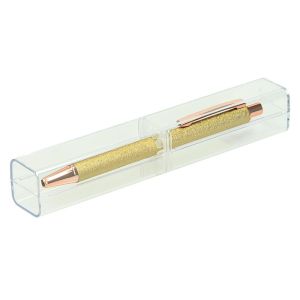 Метална химикалка, в кутия, златиста