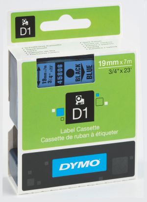 Етикети Dymo D1 Stand, 19mmх7m,черен текст/бял фон