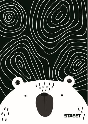 Тетрадка Street, А4, квадратчета, 54листа, b&w