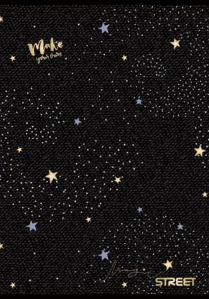 Тетрадка Street, А5, широки , 54листа , Black&Gold
