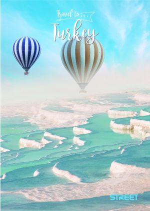 Тетрадка Street, А4, квадратчета,54л, Travel To